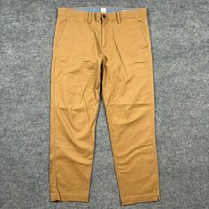 Gap Straight Stretch Chino Pants Mens 34x30 Maple Sugar Tan Casual Mid Rise